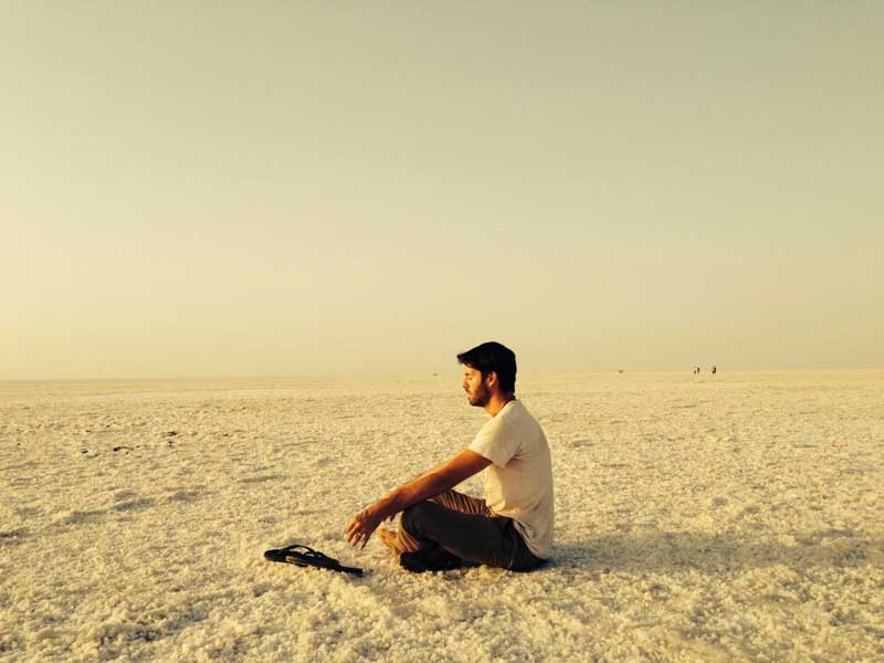 Louis leading a meditation